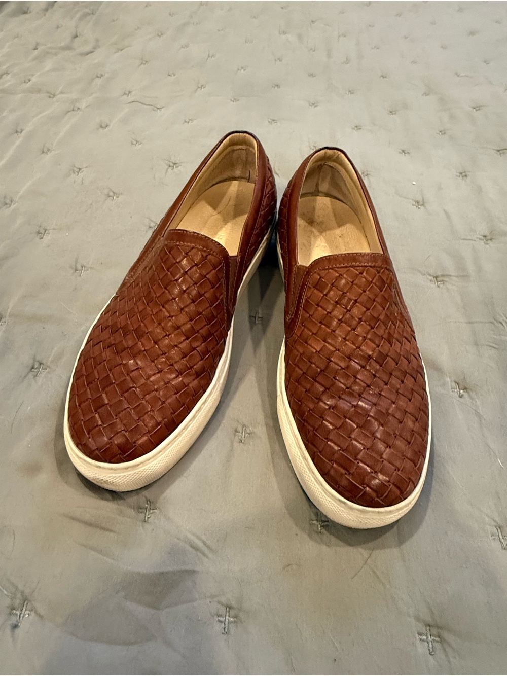 M. Gemi  The Cerchio Woven Leather Slip-On Sneakers